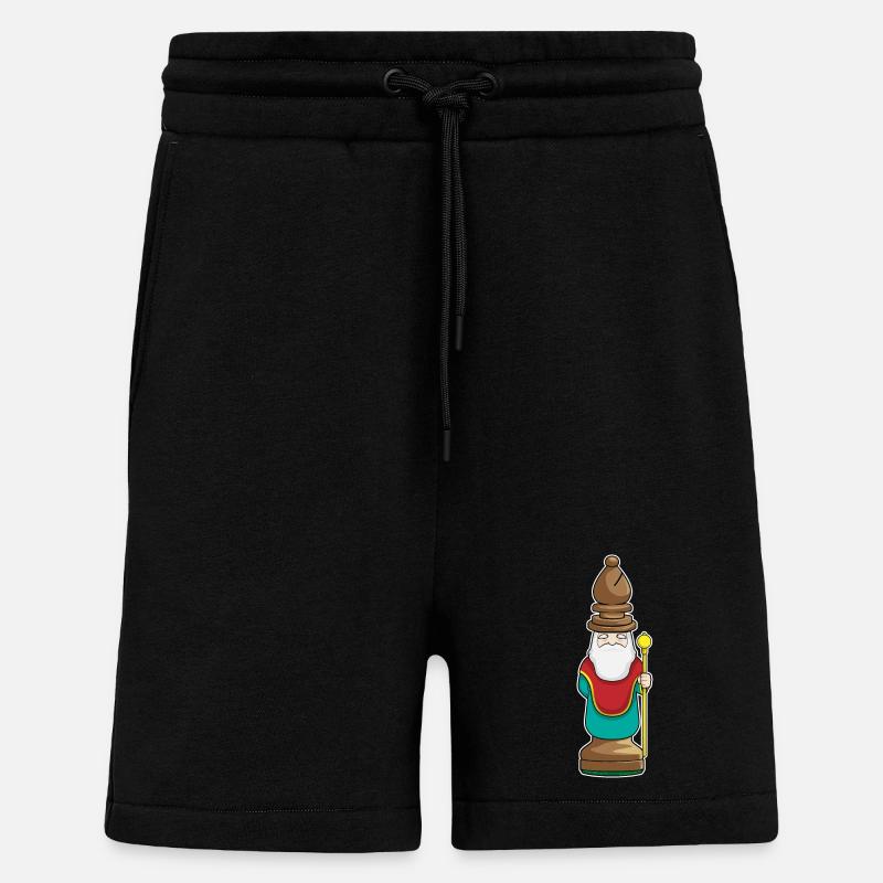 Chess piece Runner Chess - Shorts - made by SPREAD - SOLID BLACK