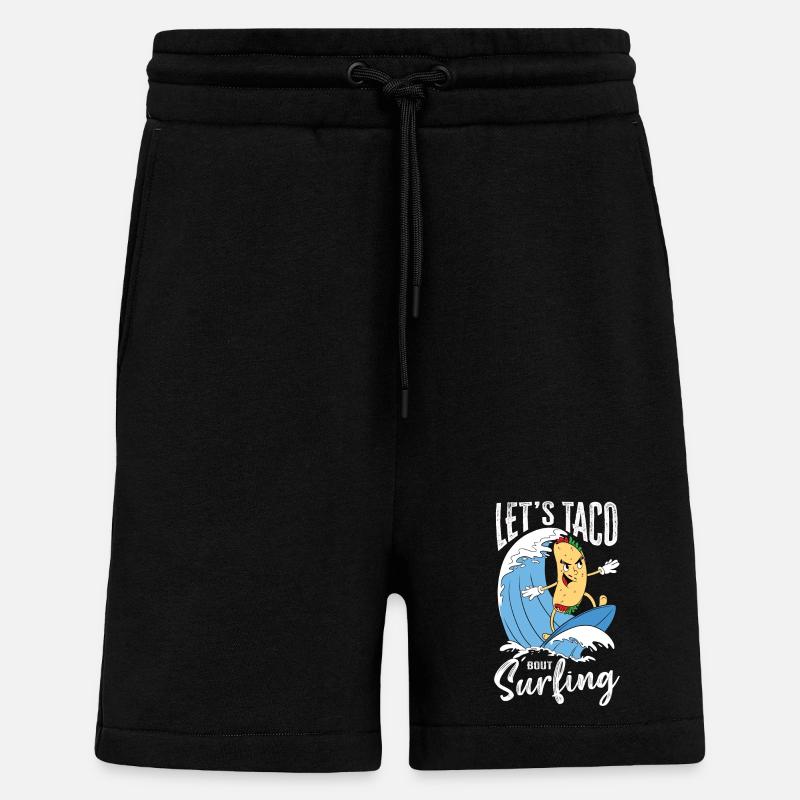 Let's Taco Bout Surfing Lover - Shorts - made by SPREAD - SOLID BLACK