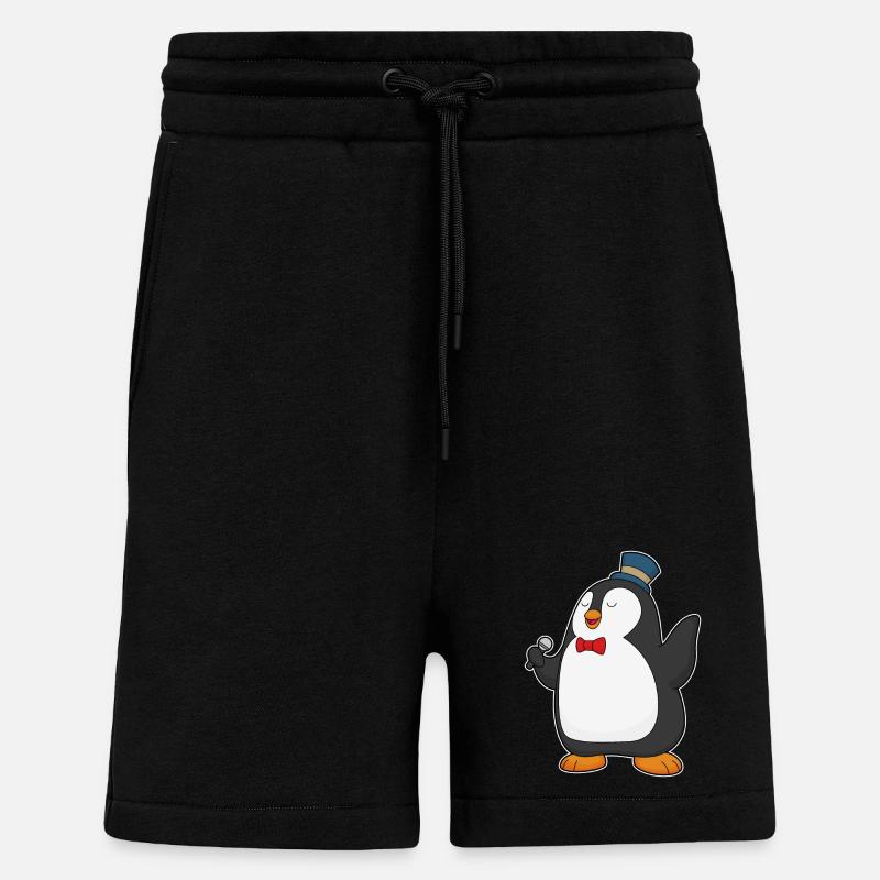 Penguin Singer Microphone - Short bio décontracté fabriqué en UE - SOLID BLACK