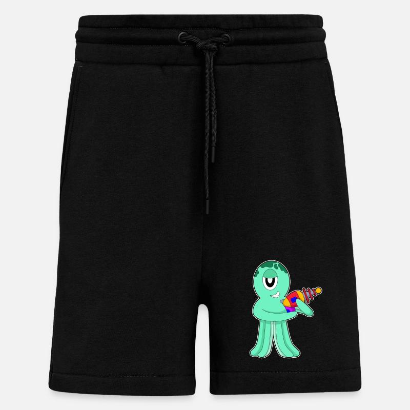 Krake Alien - Shorts - made by SPREAD - SOLID BLACK