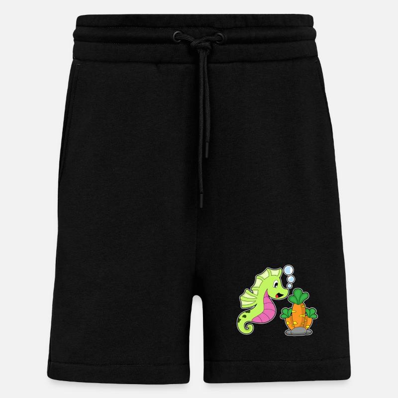Seepferdchen Karotte - Shorts - made by SPREAD - SOLID BLACK