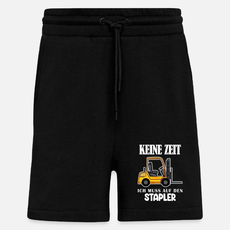 Staplerfahrer Gabelstapler Lager Logistik - Shorts - made by SPREAD - SOLID BLACK