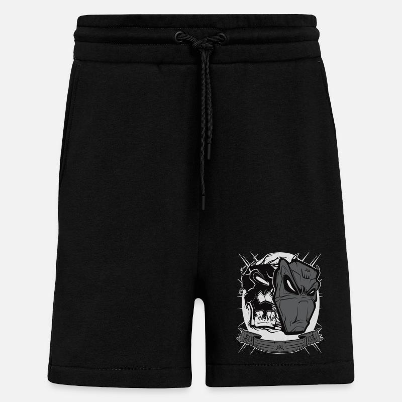 Devil mask - Shorts - made by SPREAD - SOLID BLACK