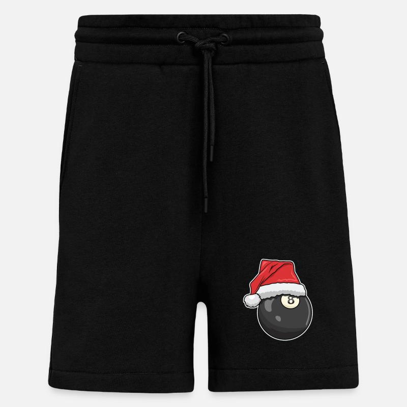 Billard de Noël - Short bio décontracté fabriqué en UE - SOLID BLACK