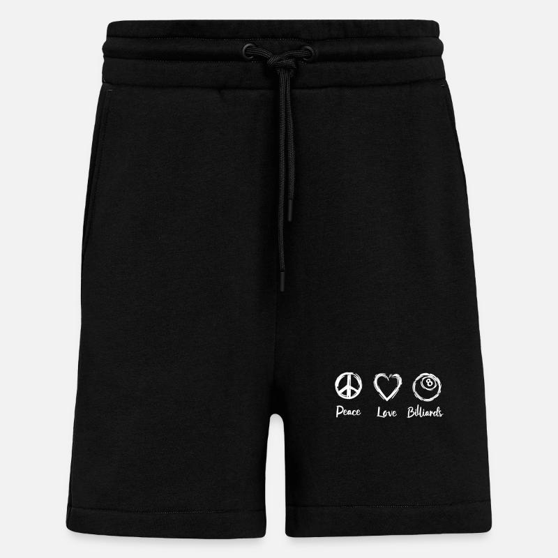 Frieden Liebe Billard - Shorts - made by SPREAD - SOLID BLACK