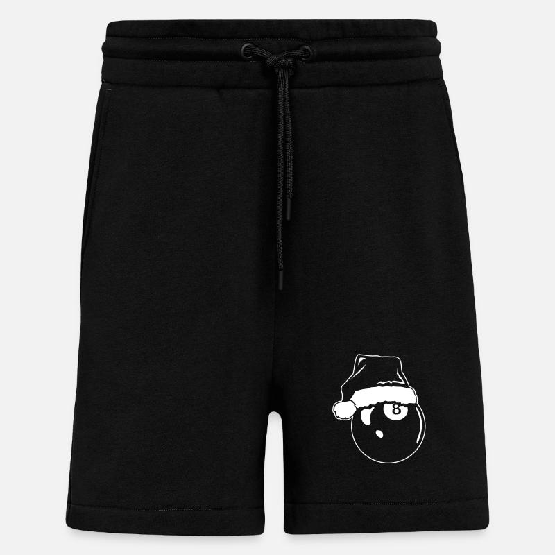 Bal de billard de Noël - Short bio décontracté fabriqué en UE - SOLID BLACK
