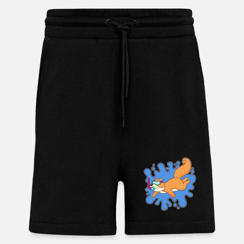 Squirrel Diver Snorkel - Short bio décontracté fabriqué en UE - SOLID BLACK