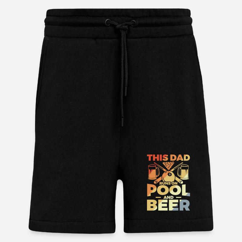 Lustiger Billard Vater - Shorts - made by SPREAD - SOLID BLACK