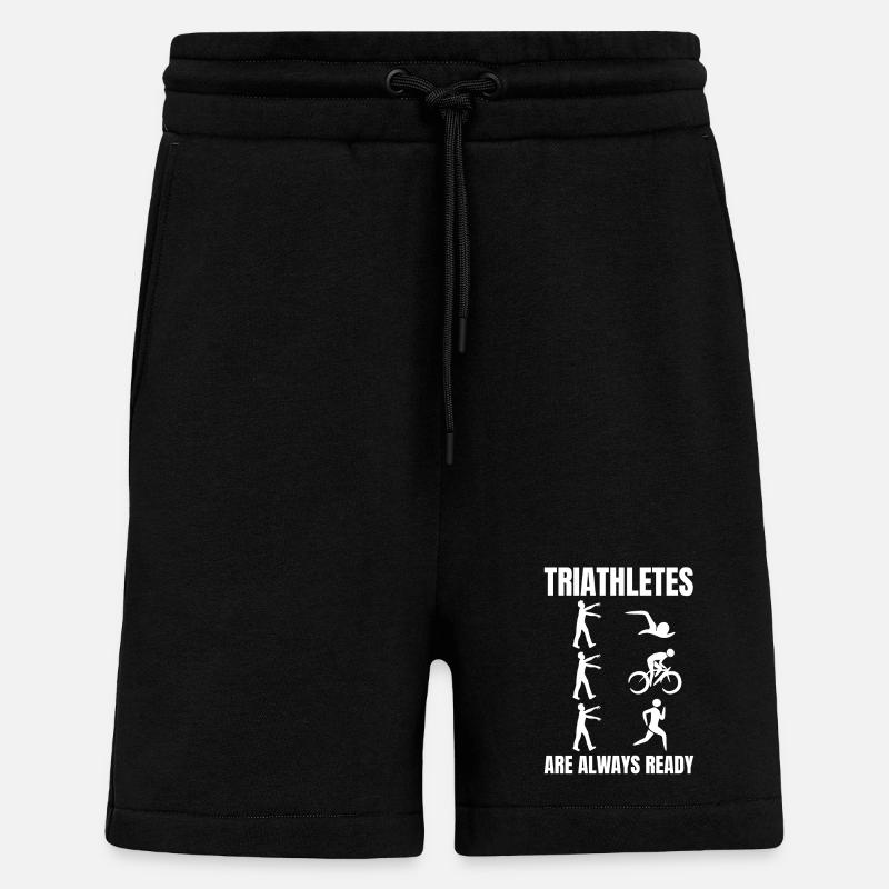Blague de triathlète - Short bio décontracté fabriqué en UE - SOLID BLACK