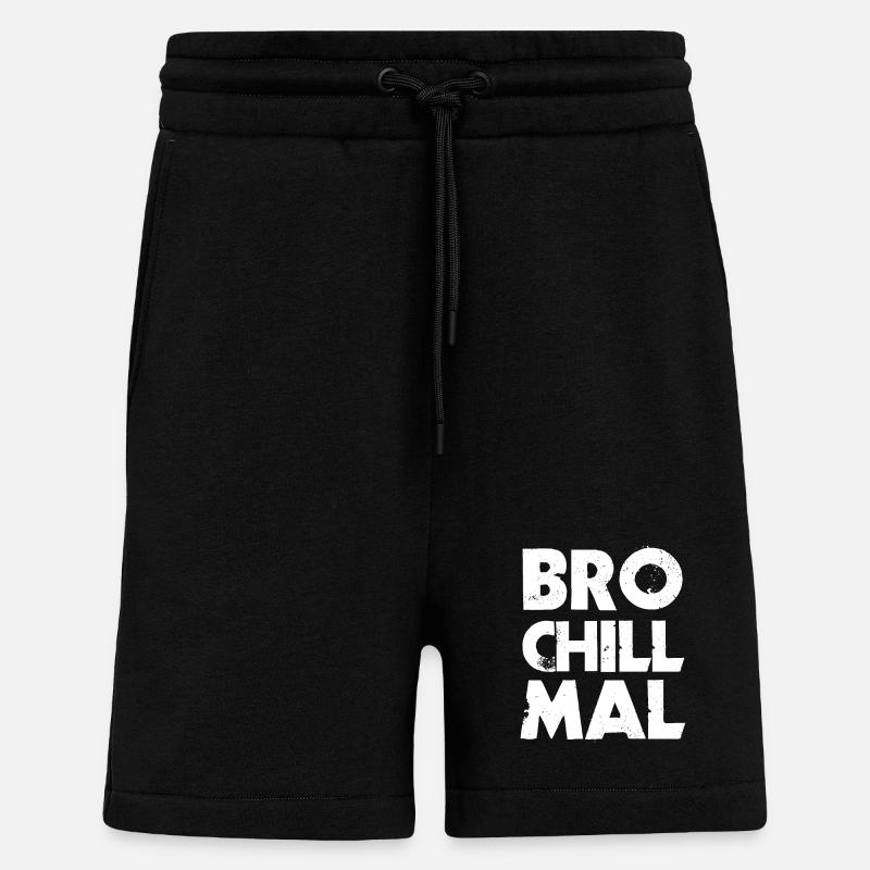 Bro Chill Mal - Shorts - made by SPREAD - SOLID BLACK