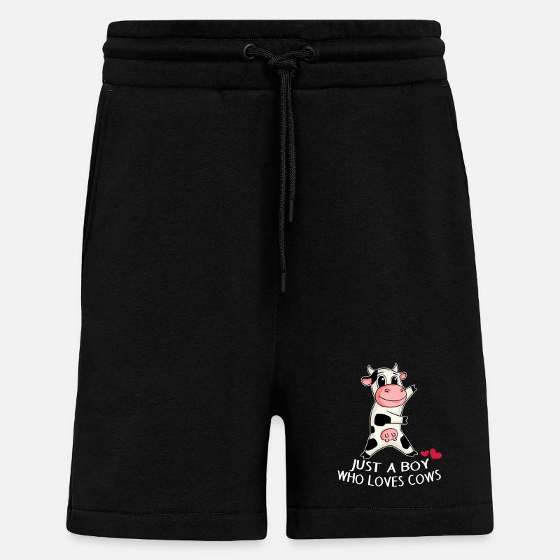 Amour de vache - Short bio décontracté fabriqué en UE - SOLID BLACK