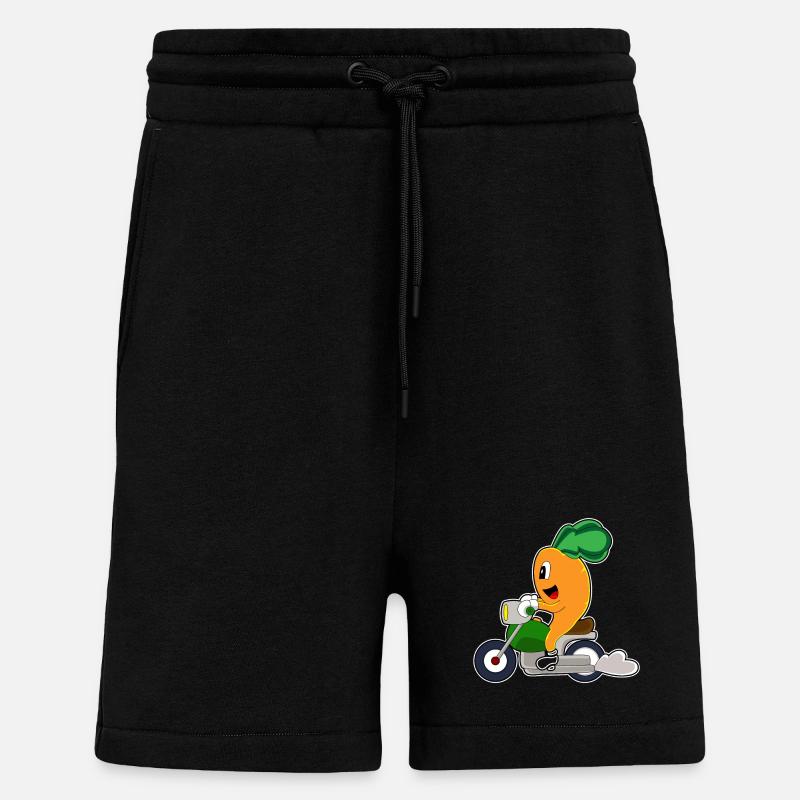Trottinette carotte - Short bio décontracté fabriqué en UE - SOLID BLACK