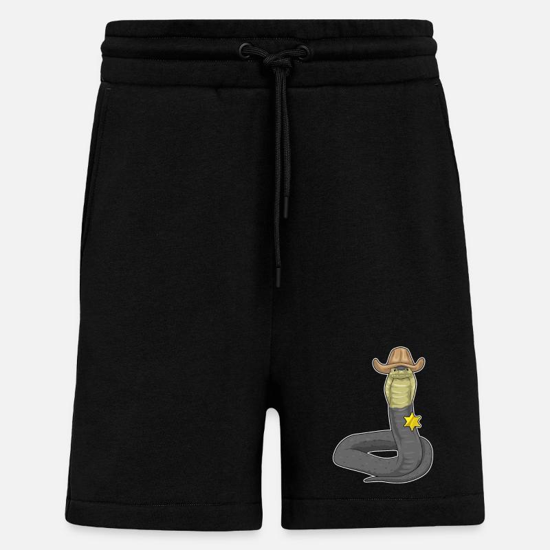 Snake Sheriff Sheriff's Hat - Shorts - made by SPREAD - SOLID BLACK