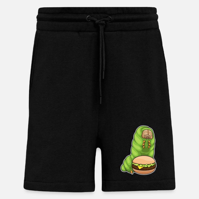Caterpillar Cheeseburger - Short bio décontracté fabriqué en UE - SOLID BLACK
