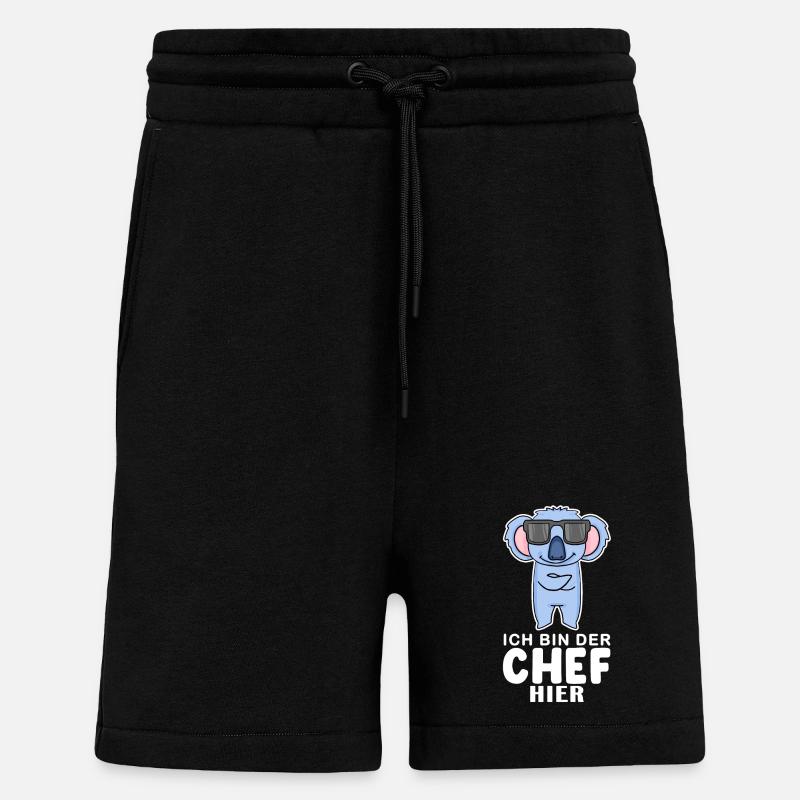 Cool Koala Chef - Shorts - made by SPREAD - SOLID BLACK