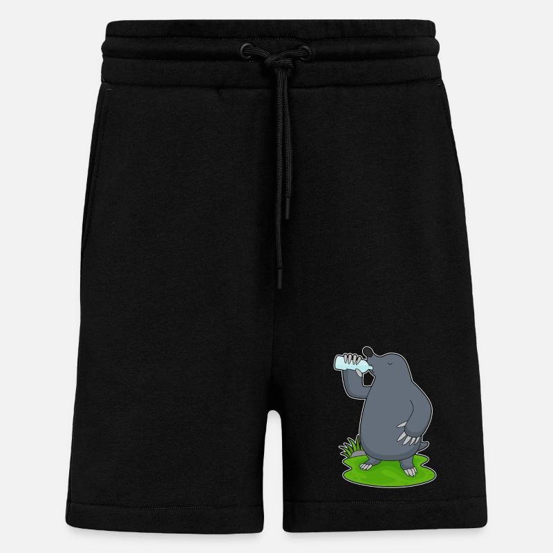 Mole water bottle - Shorts - made by SPREAD - SOLID BLACK