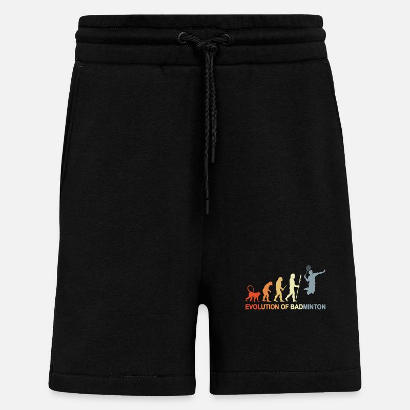 Badminton Evolution - Shorts - made by SPREAD - SOLID BLACK