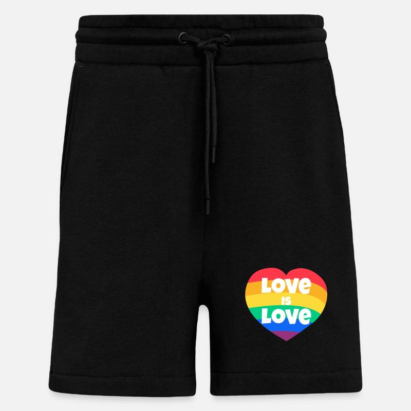 Saint-Valentin, Saint-Valentin, Saint-Valentin - Short bio décontracté fabriqué en UE - SOLID BLACK