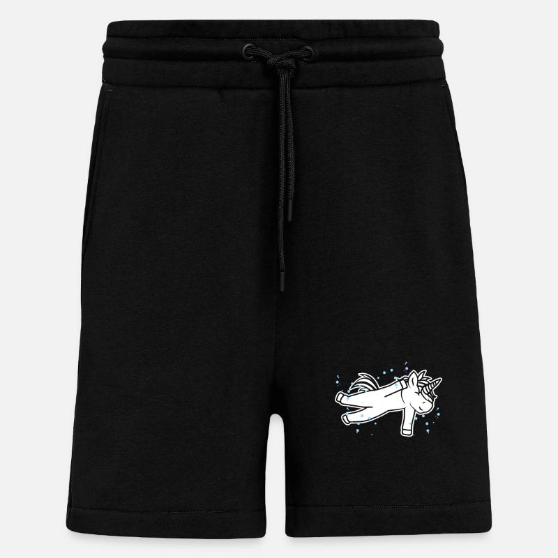 Einhorn Schwimmer - Shorts - made by SPREAD - SOLID BLACK