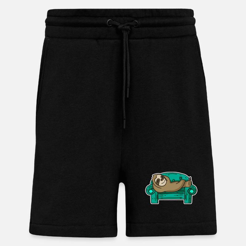 Sloth Lazy - Shorts - made by SPREAD - SOLID BLACK