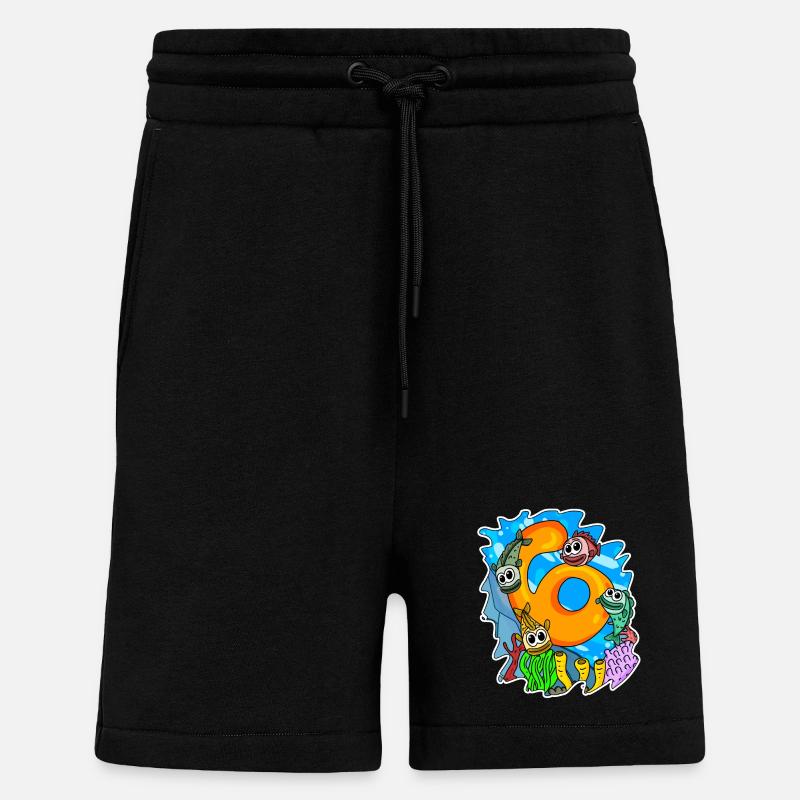 6 years fish - Shorts - made by SPREAD - SOLID BLACK