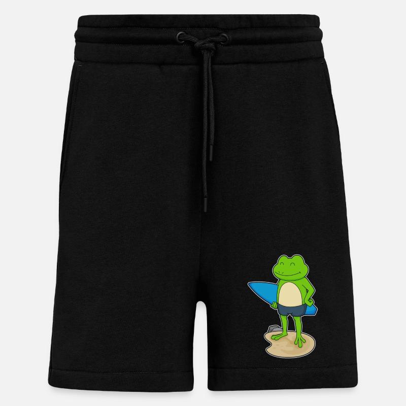 Surf Surf Surf Summer - Short bio décontracté fabriqué en UE - SOLID BLACK
