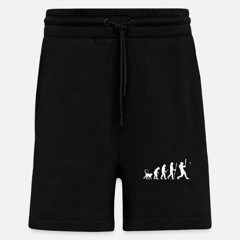 Evolution of baseball - Shorts - made by SPREAD - SOLID BLACK