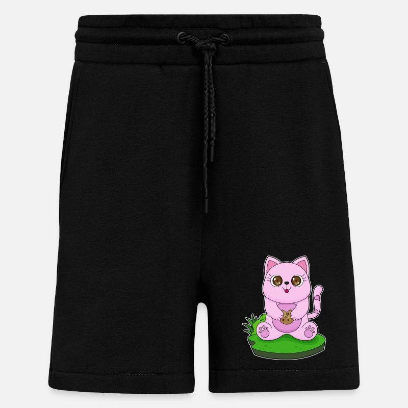 Katze Cookie - Shorts - made by SPREAD - SOLID BLACK