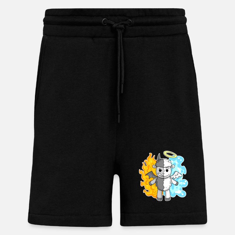 Schaf - Engel und Teufel - Shorts - made by SPREAD - SOLID BLACK