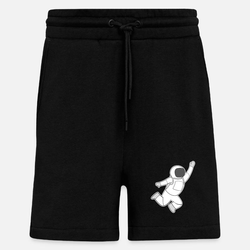 Espace Motif d’astronaute - Short bio décontracté fabriqué en UE - SOLID BLACK