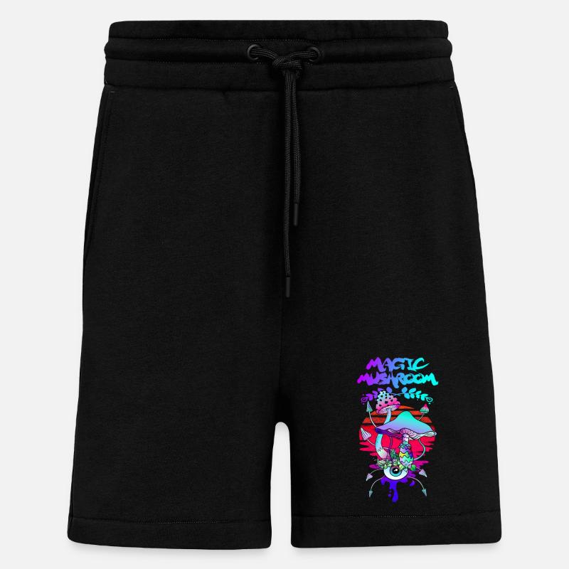 Magic Mushrooms Psychedelic Sunset - Shorts - made by SPREAD - SOLID BLACK