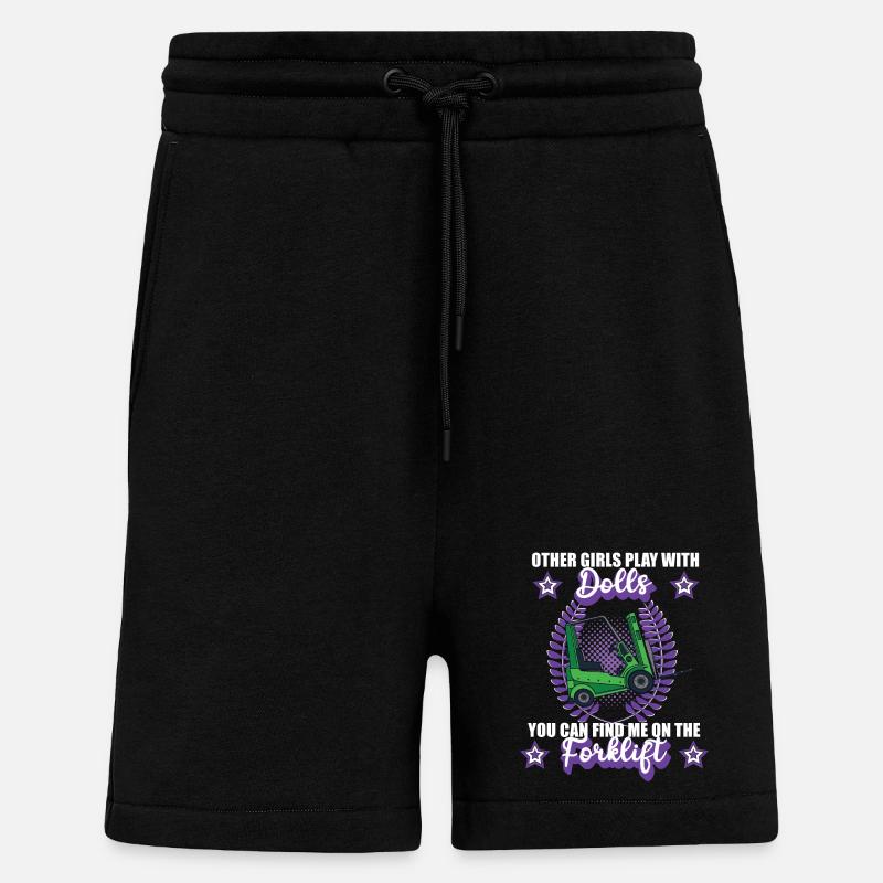 Gabelstapler Lageristin Forklift Logistik Beruf  - Shorts - made by SPREAD - SOLID BLACK