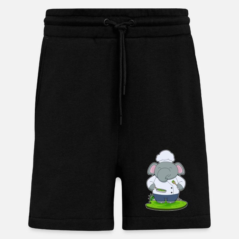 Poêle à éléphant - Short bio décontracté fabriqué en UE - SOLID BLACK