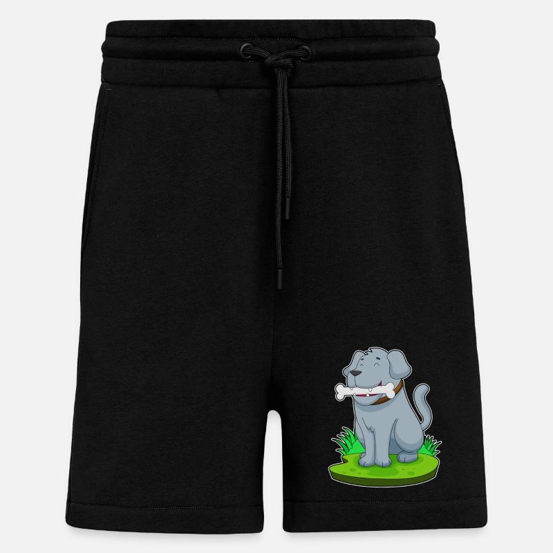 Hund Knochen - Shorts - made by SPREAD - SOLID BLACK