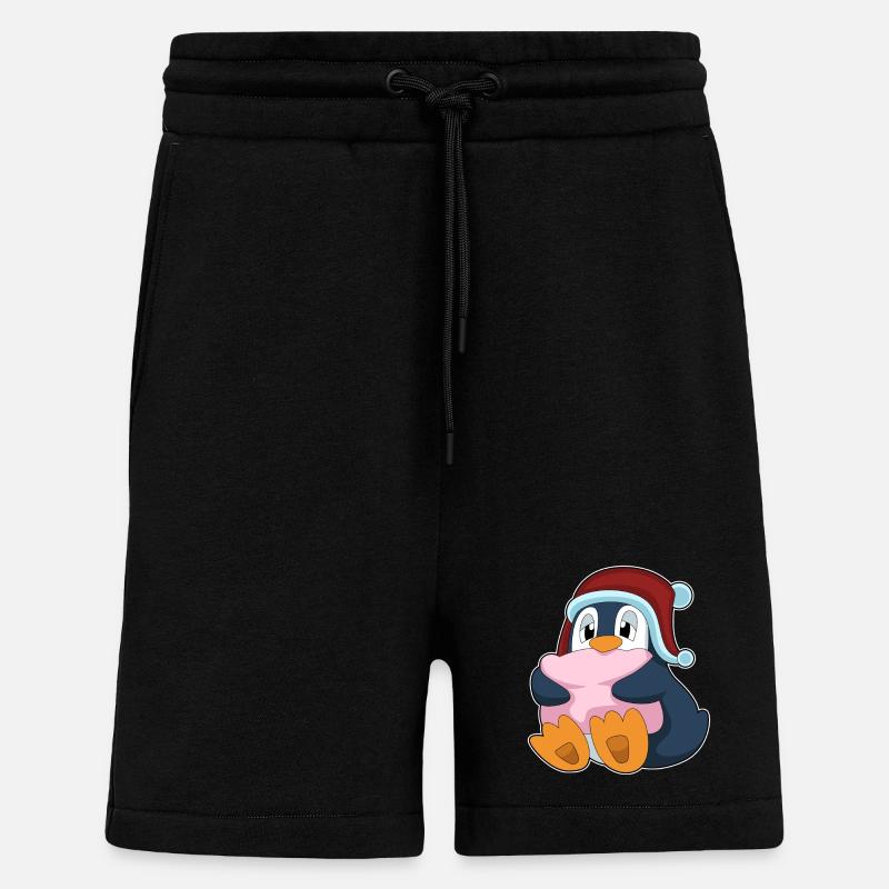 Penguin Sleeping Pillow - Shorts - made by SPREAD - SOLID BLACK