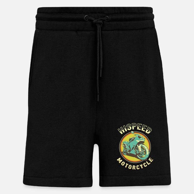 High Speed Motorcycle - Shorts - made by SPREAD - SOLID BLACK