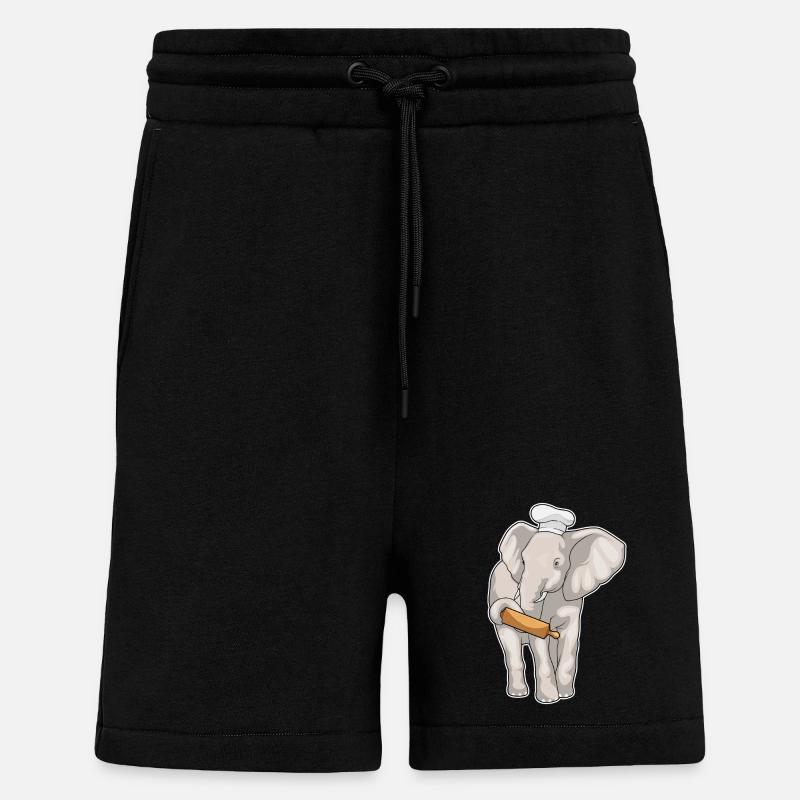 Elephant Baker Pasta Wood - Short bio décontracté fabriqué en UE - SOLID BLACK