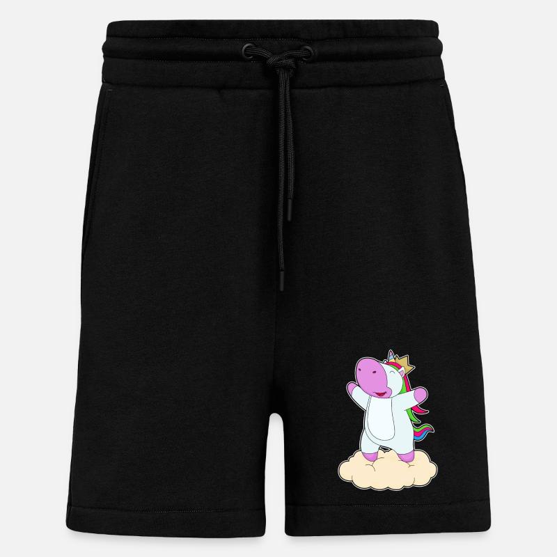 Einhorn Krone - Shorts - made by SPREAD - SOLID BLACK