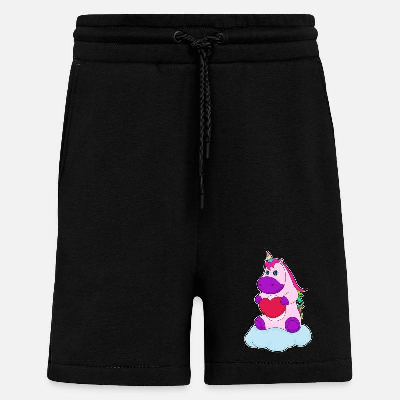 Einhorn Herz - Shorts - made by SPREAD - SOLID BLACK