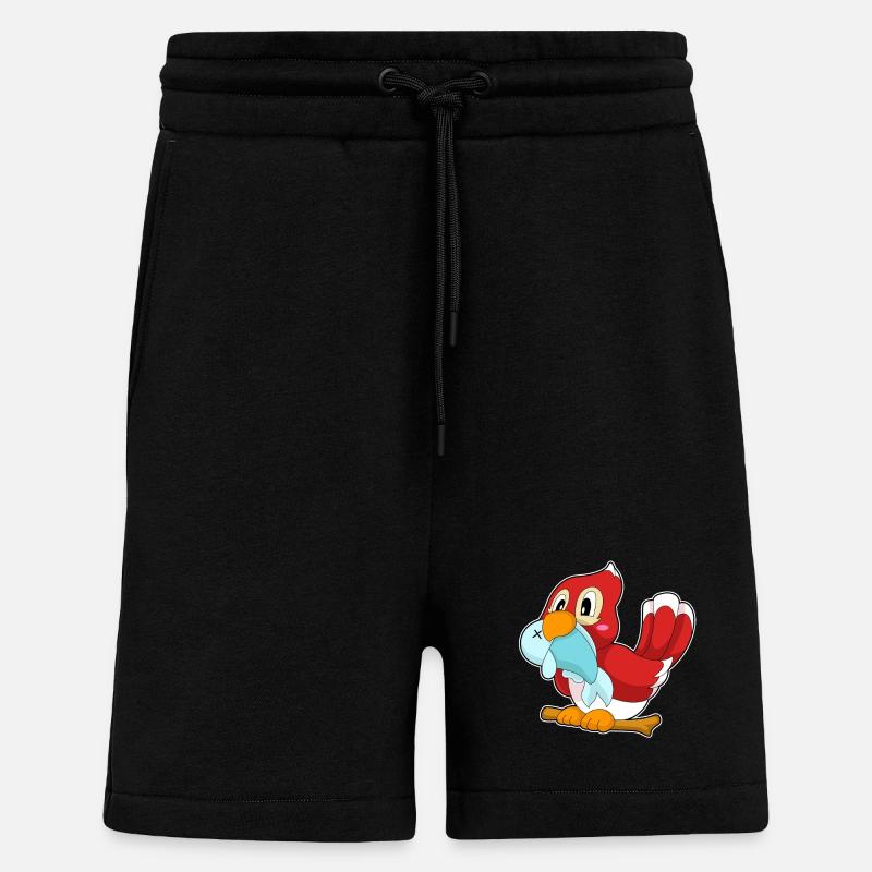 Poisson perroquet - Short bio décontracté fabriqué en UE - SOLID BLACK