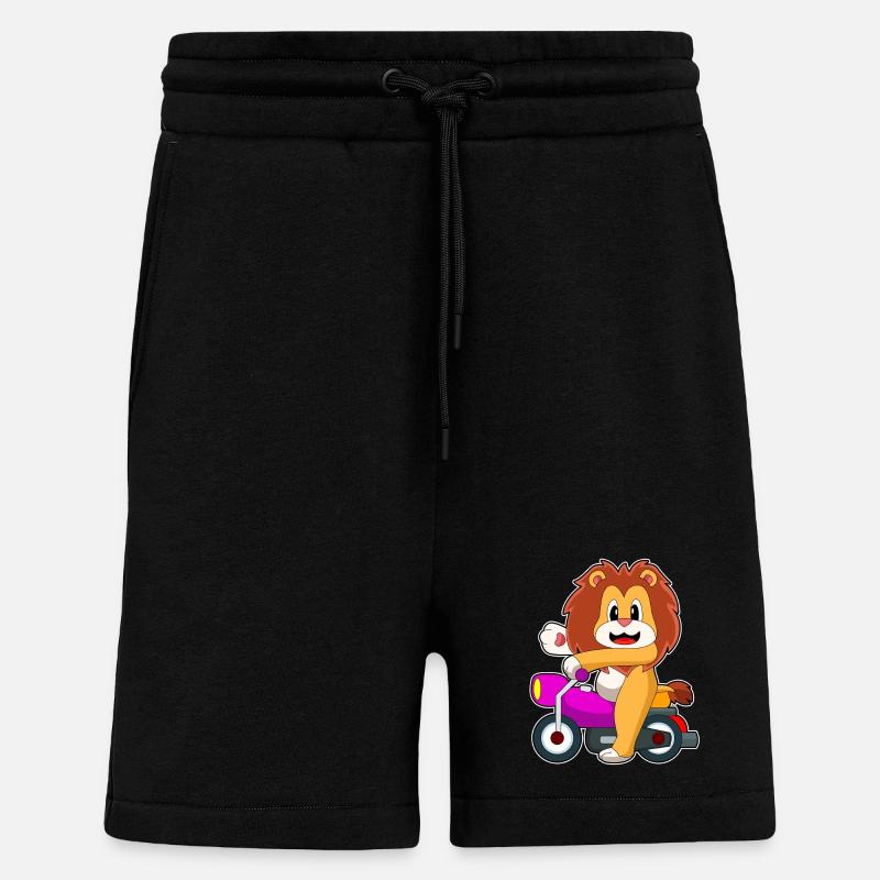Moto Lion - Short bio décontracté fabriqué en UE - SOLID BLACK