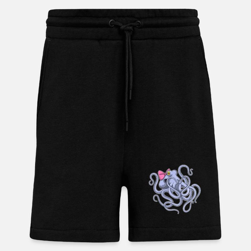 Boucle de pieuvre - Short bio décontracté fabriqué en UE - SOLID BLACK
