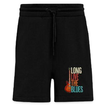 Blues Music Guitar Funny Dicton pour guitariste - Short bio décontracté fabriqué en UE - SOLID BLACK - Devant