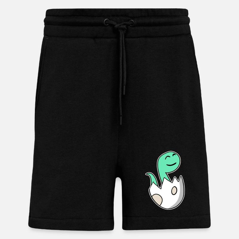 Dinosaur Egg Dino Baby Motif - Short bio décontracté fabriqué en UE - SOLID BLACK