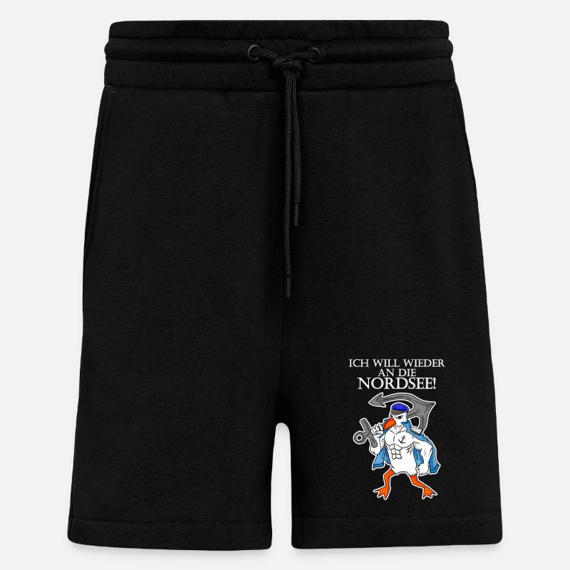 Nordsee Spruch - Shorts - made by SPREAD - SOLID BLACK
