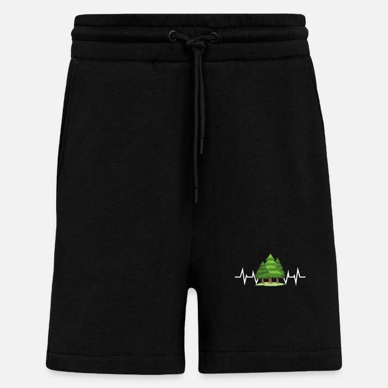 Wald Bäume Wandern - Shorts - made by SPREAD - SOLID BLACK