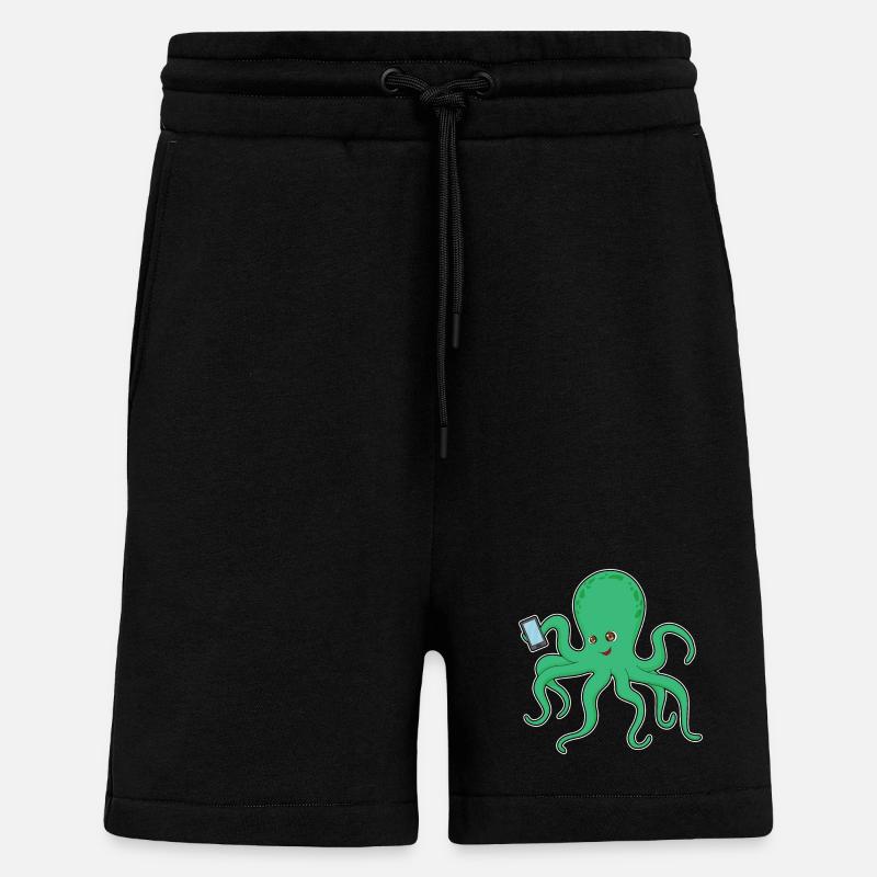 Octopus Mobile - Shorts - made by SPREAD - SOLID BLACK