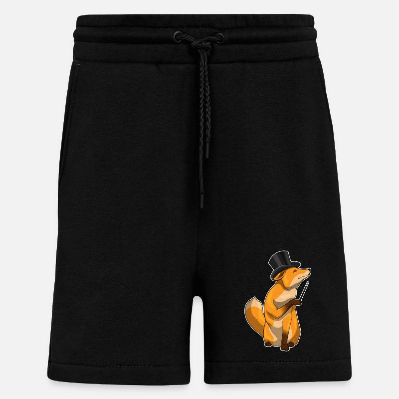 Fox Wizard Wand - Shorts - made by SPREAD - SOLID BLACK