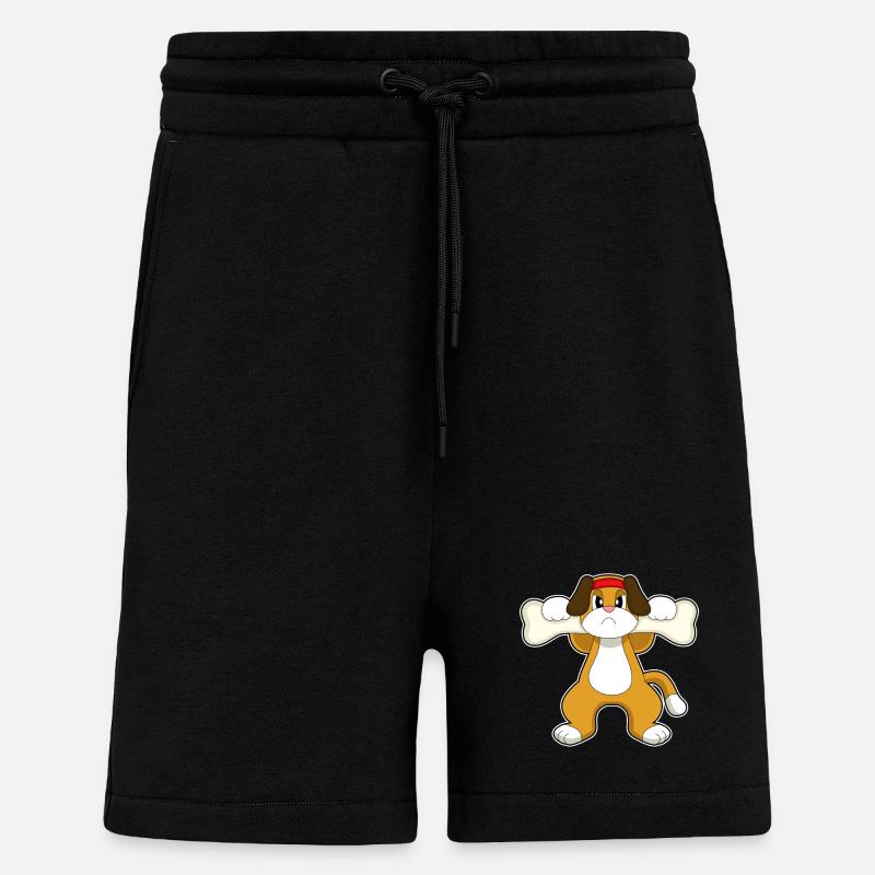 Hund Bodybuilder Knochen - Shorts - made by SPREAD - SOLID BLACK