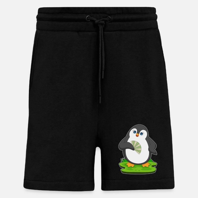 Pinguin Handventilator - Shorts - made by SPREAD - SOLID BLACK